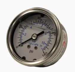 Pressure Washer Tucker USA 0-160 psi Pressure Gauge Liquid Filled 12003-a