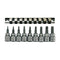 Teng Tools 9 Piece 3/8 Inch Drive TX Socket Set (TX10 - TX50) + Clip Rail & 9 Socket Clips - M3813TX