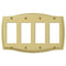 Sonoma Polished Brass Steel - 4 Rocker Wallplate
