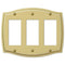 Sonoma Polished Brass Steel - 3 Rocker Wallplate