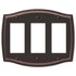 Sonoma Aged Bronze Steel - 3 Rocker Wallplate