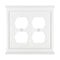 Mantel White Composite - 2 Duplex Wallplate
