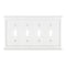 Mantel White Composite - 4 Toggle Wallplate