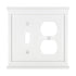 Mantel White Composite - 1 Toggle / 1 Duplex Wallplate