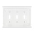 Mantel White Composite - 3 Toggle Wallplate