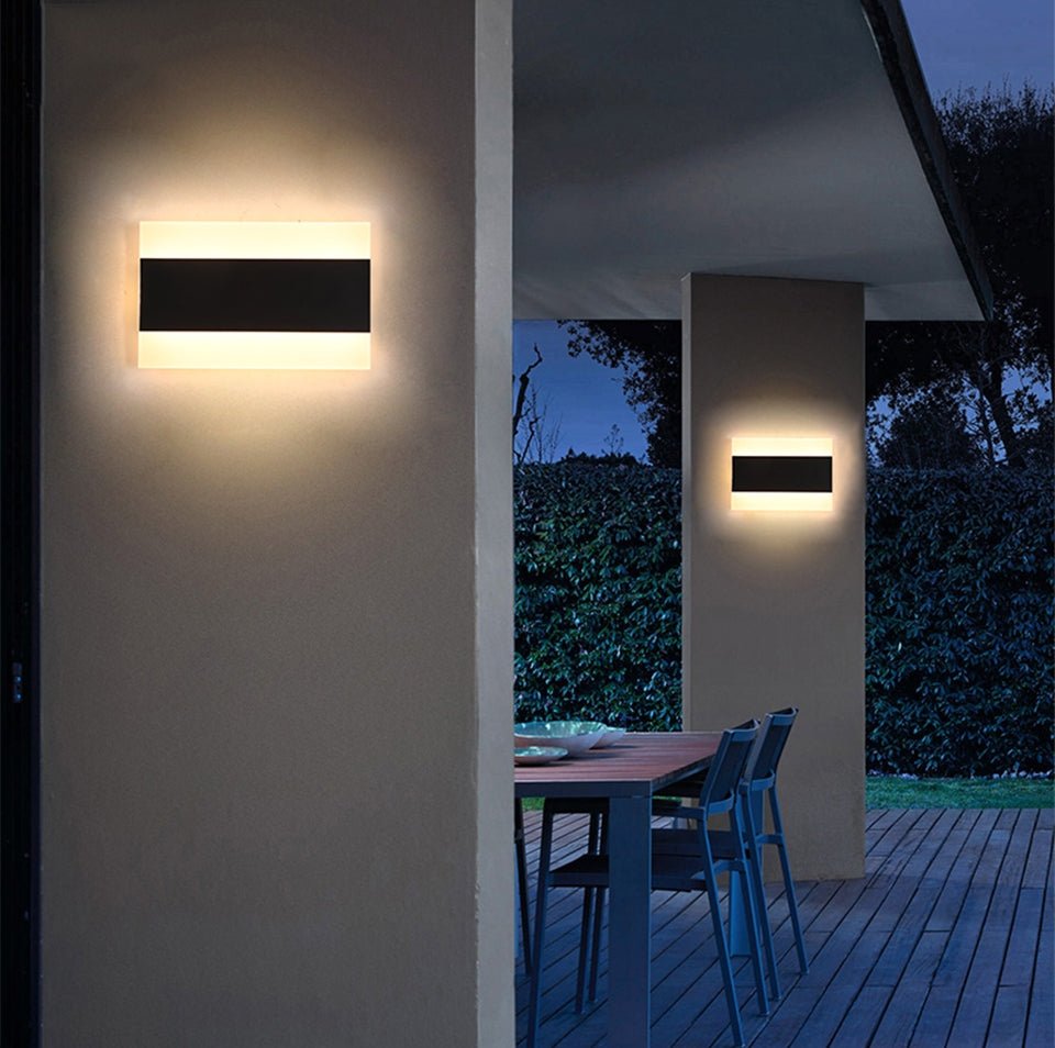 MIRODEMI® Modern Black Waterproof Outdoor Bright LED Wall lamp For Garden, Villa