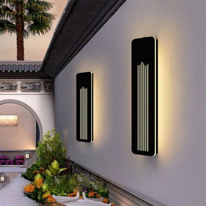 MIRODEMI® Modern Black Outdoor Waterproof LED Aluminum Wall lamps For Garden Porch