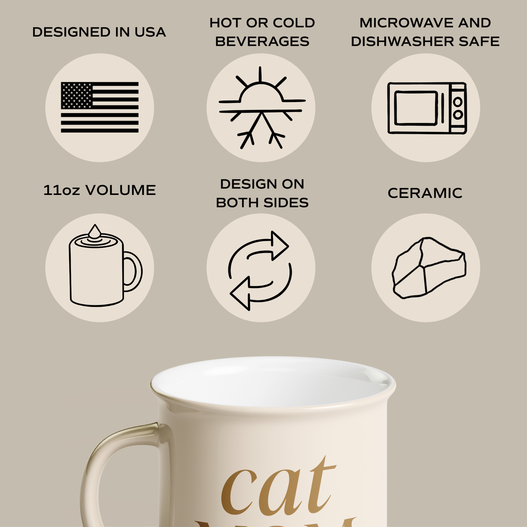 Cat Mom 11oz. Campfire Coffee Mug