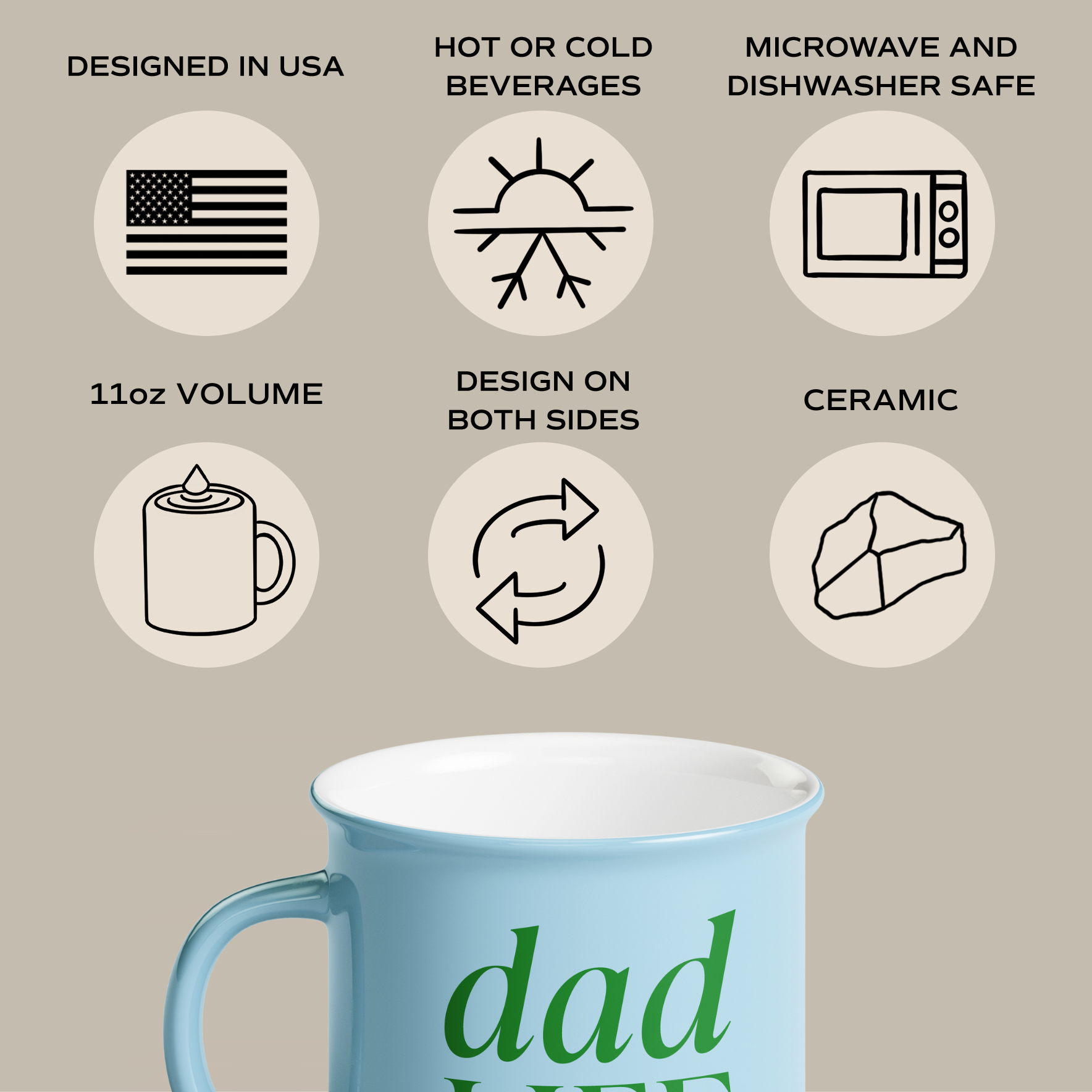 Dad Life 11oz. Campfire Coffee Mug