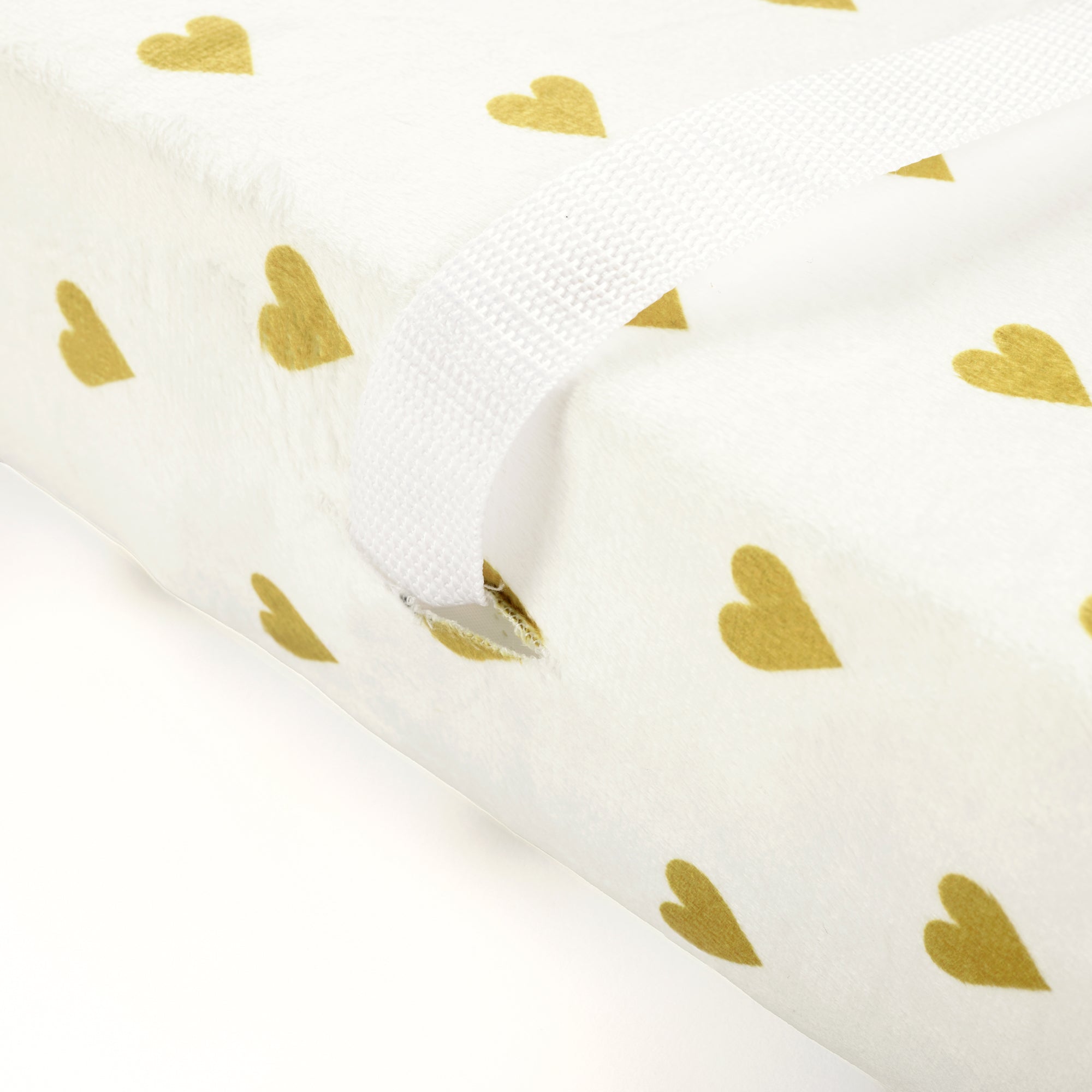 Boho Metallic Hearts All Over Soft & Plush Changing Pad Cover