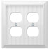 Cottage White Composite - 2 Duplex Wallplate