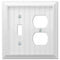 Cottage White Composite - 1 Toggle / 1 Duplex Wallplate