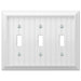 Cottage White Composite - 3 Toggle Wallplate