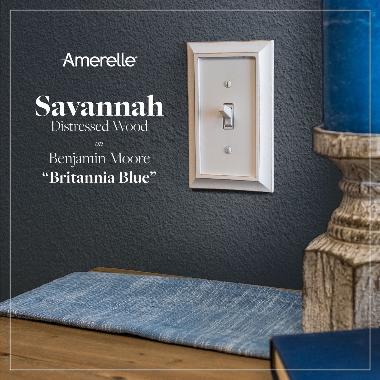 Savannah Distressed White Wood - 1 Toggle / 1 Rocker Wallplate