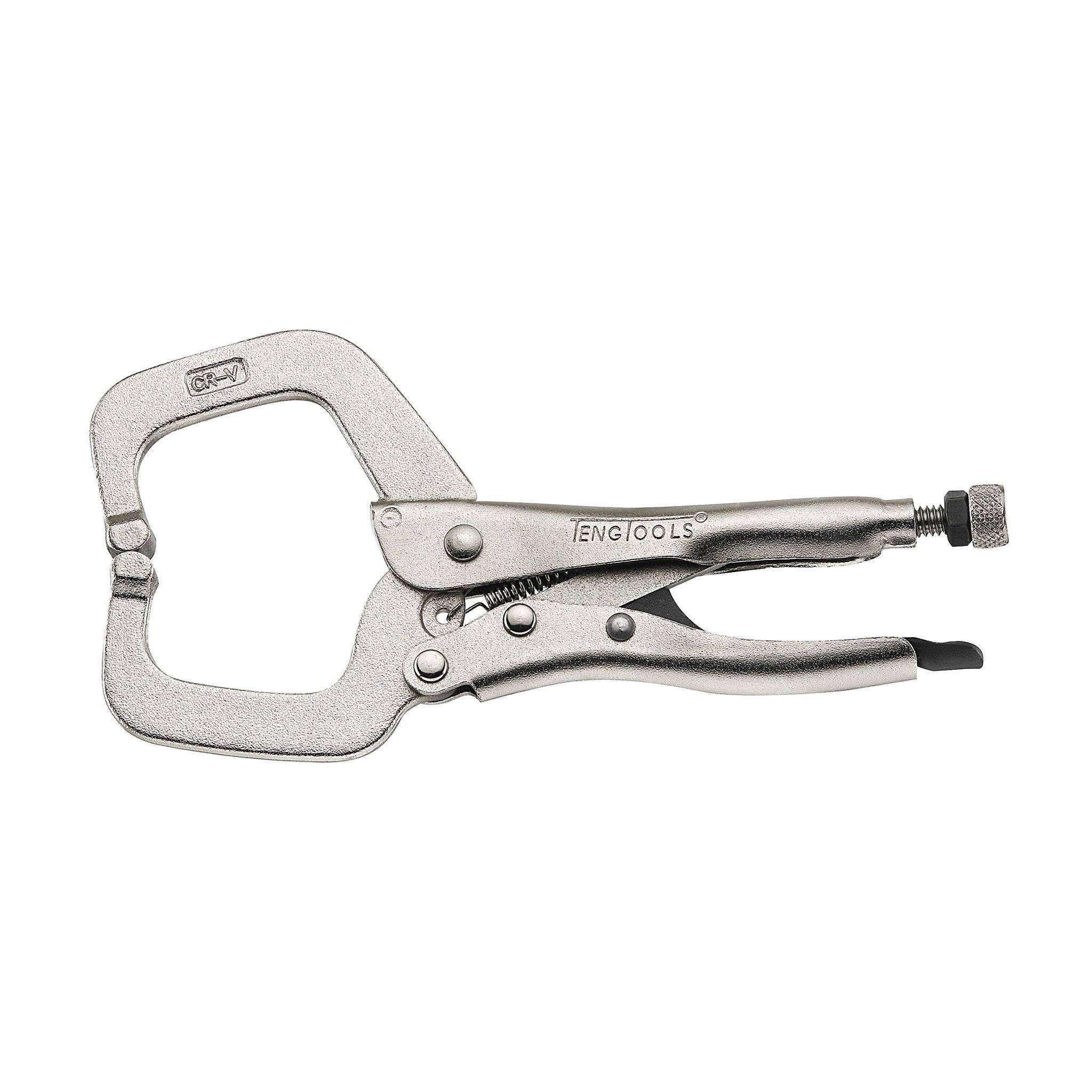 Teng Tools 6 Inch C Clamp Power Grip Pliers With Non Pinch Release Lever 406-6S