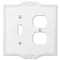 Charleston White Plastic - 1 Toggle / 1 Duplex Wallplate