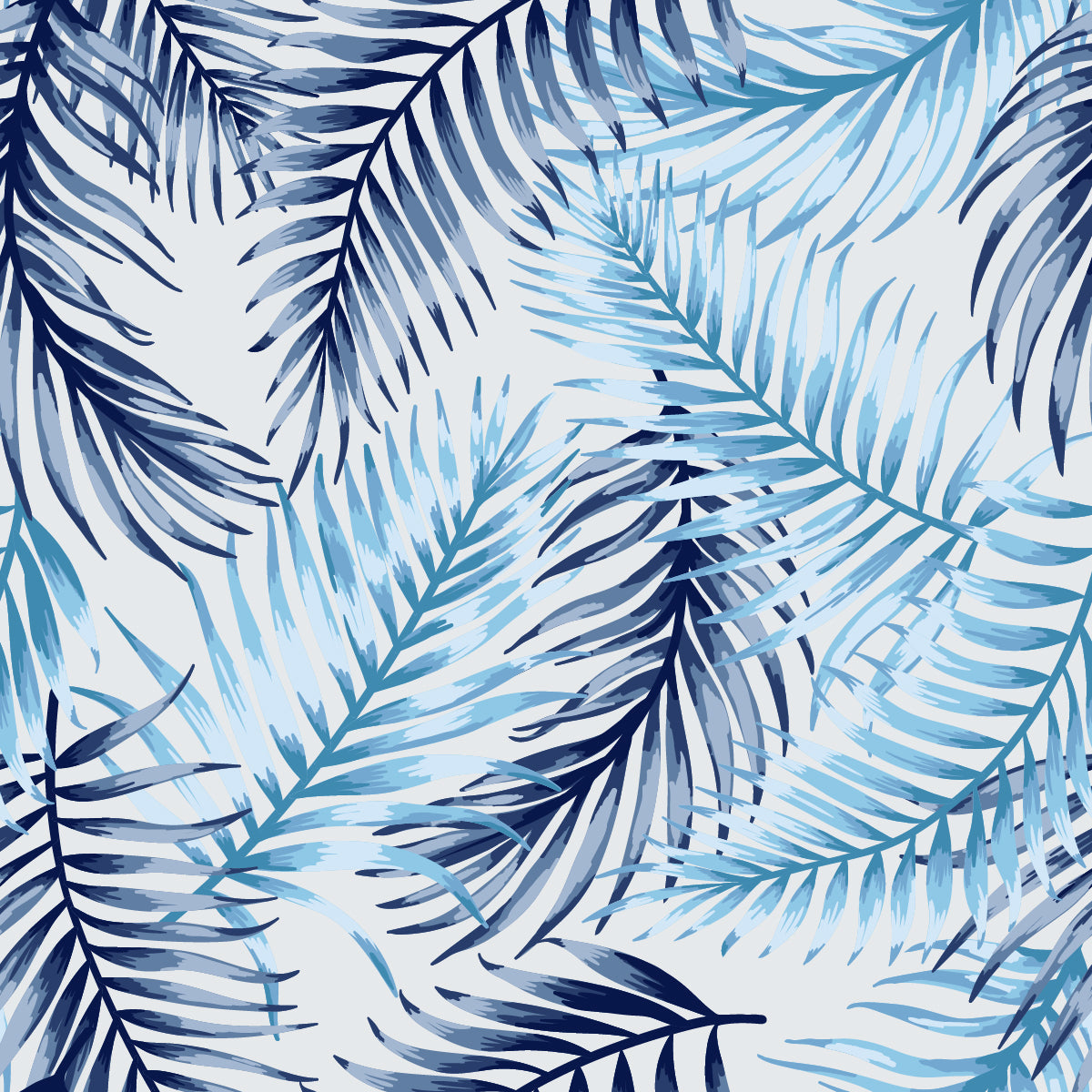 Fashionable Blue Leaves Wallpaper Fashionable High-Quality