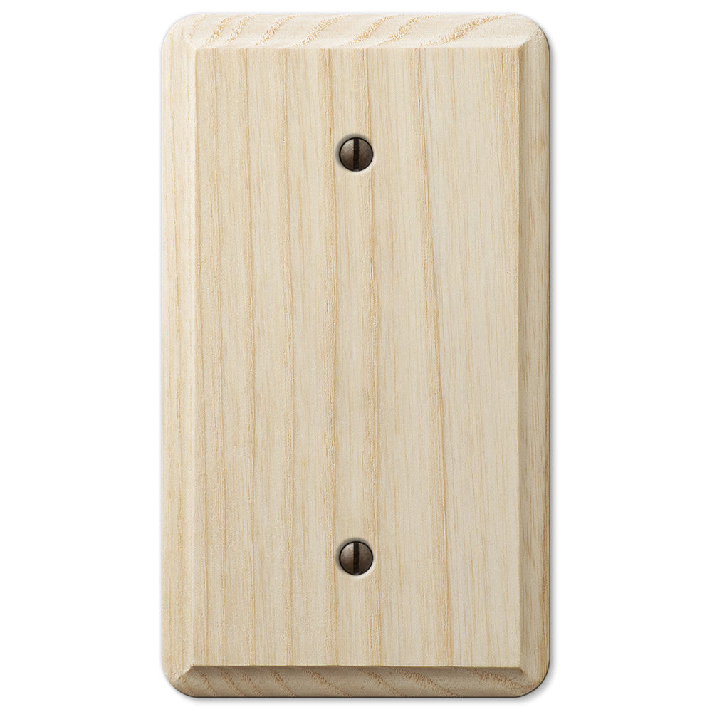 Contemporary Unfinished Ash Wood - 1 Blank Wallplate