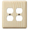 Contemporary Unfinished Ash Wood - 2 Duplex Wallplate