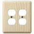 Contemporary Unfinished Ash Wood - 2 Duplex Wallplate
