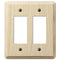 Contemporary Unfinished Ash Wood - 2 Rocker Wallplate