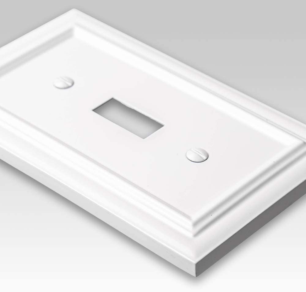 Continental White Cast - 3 Toggle Wallplate