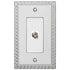 Greek Key Frosted Chrome Cast - 1 Cable Jack Wallplate