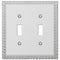 Greek Key Frosted Chrome Cast - 2 Toggle Wallplate