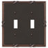 Ribbon & Reed Aged Bronze Cast - 2 Toggle Wallplate