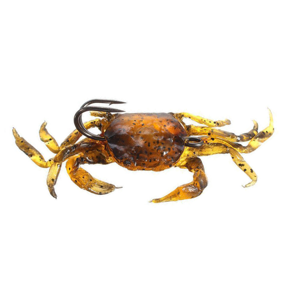 Saltwater Fishing 3.9" Rigged Crab Soft Bait (2 Pack)