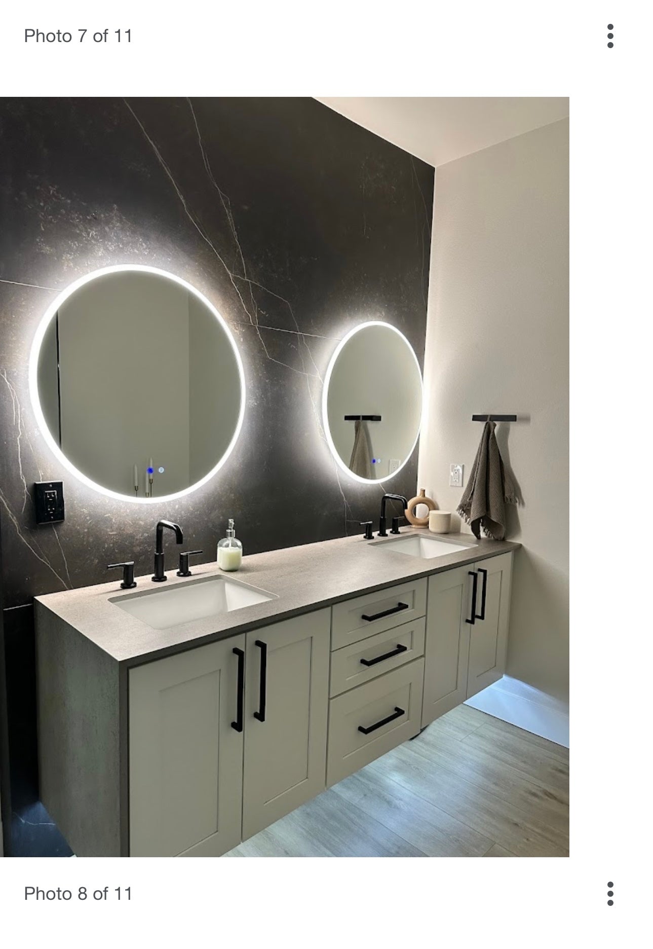 Zeek 30" BackLit LED Round Bathroom Wall Mirror MARD30