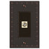 Rosa Aged Bronze Cast - 1 Cable Jack Wallplate