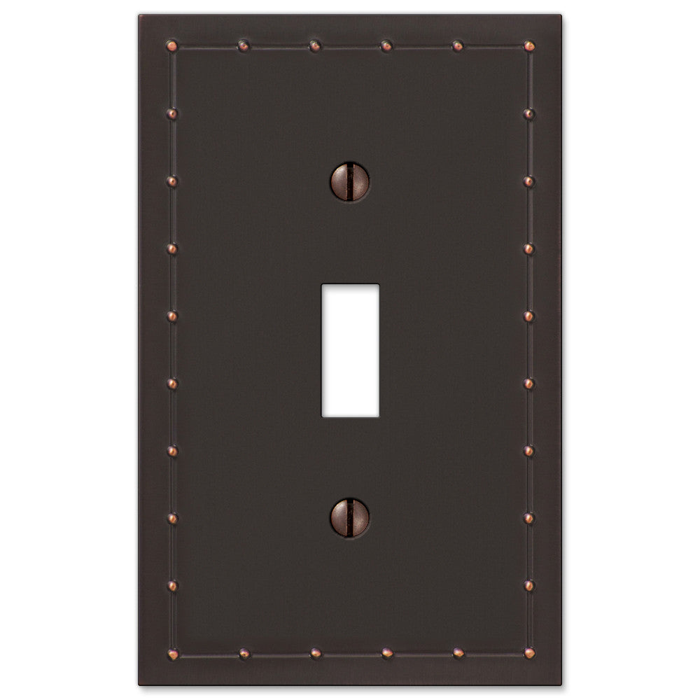 Rosa Aged Bronze Cast - 1 Toggle Wallplate