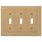 Bethany Brushed Bronze Cast - 3 Toggle Wallplate