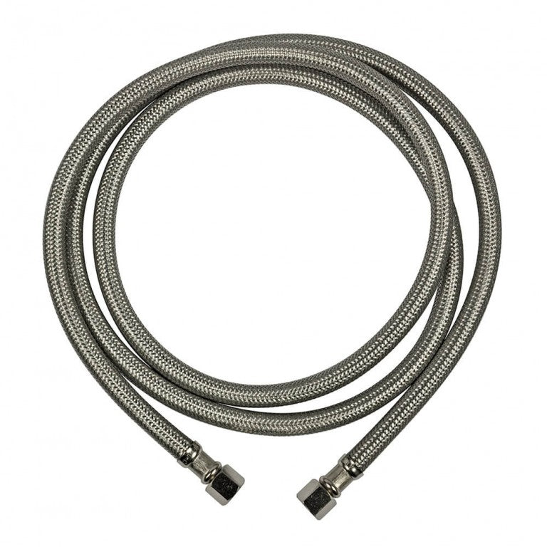Danco 59736A 1/4 in. Comp. x 1/4 in. Comp. x 60 in. LGTH Stainless Steel Ice Maker Supply Line Hose
