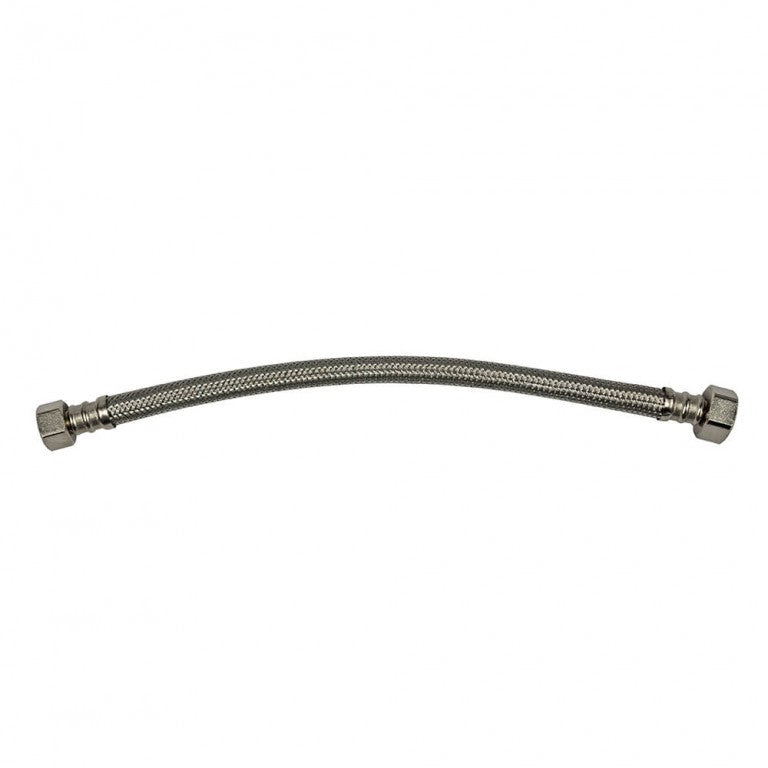 Danco 59839A 1/2 in. Comp. x 1/2 in. FIP. x 12 in. LGTH Stainless Steel Faucet Supply Line Hose