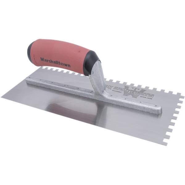 Marshalltown 15757 Tiling & Flooring Notched Trowel-1-2 X 1-2 X 1-2 Square-Dura-Soft Handle-Left Handed