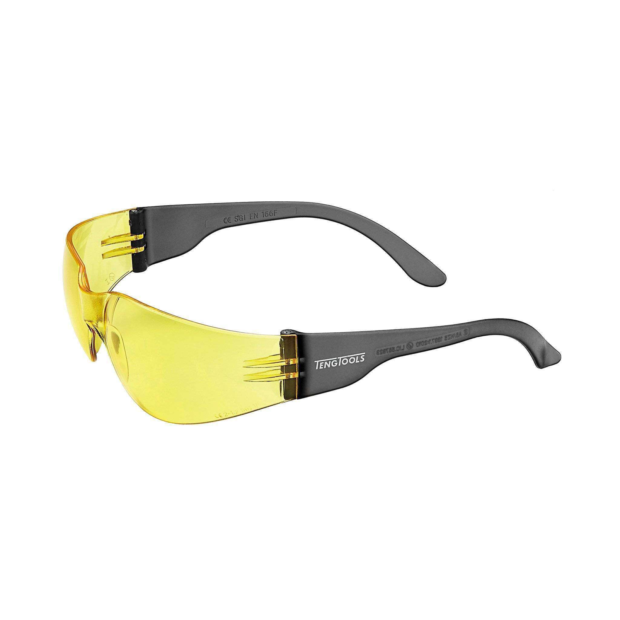 Teng Tools Anti Fog, Scratch Resistant Safety Glasses With Yellow Lenses & Side Protection - SG960Y
