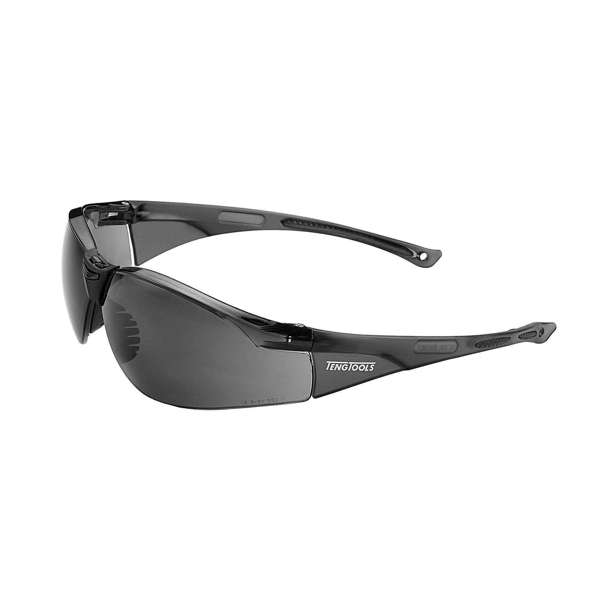 Teng Tools Anti Fog, Scratch Resistant Sports Inspired Safety Glasses With Grey Lenses - SG713G