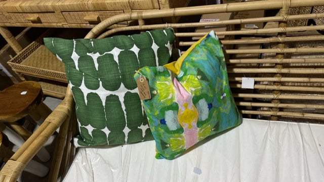 Shibori Dot Green Pillow Cases 26 x 26