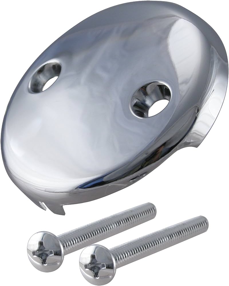 Danco 80766 Round 2 Hole Overflow Plate in Chrome