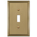 Metro Line Brushed Bronze Cast - 1 Toggle Wallplate