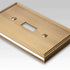 Metro Line Brushed Bronze Cast - 1 Toggle Wallplate