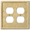 Faux Stone Ivory Resin - 2 Duplex Wallplate