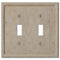 Faux Stone Beige Resin - 2 Toggle Wallplate