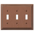Steps Antique Copper Cast - 3 Toggle Wallplate