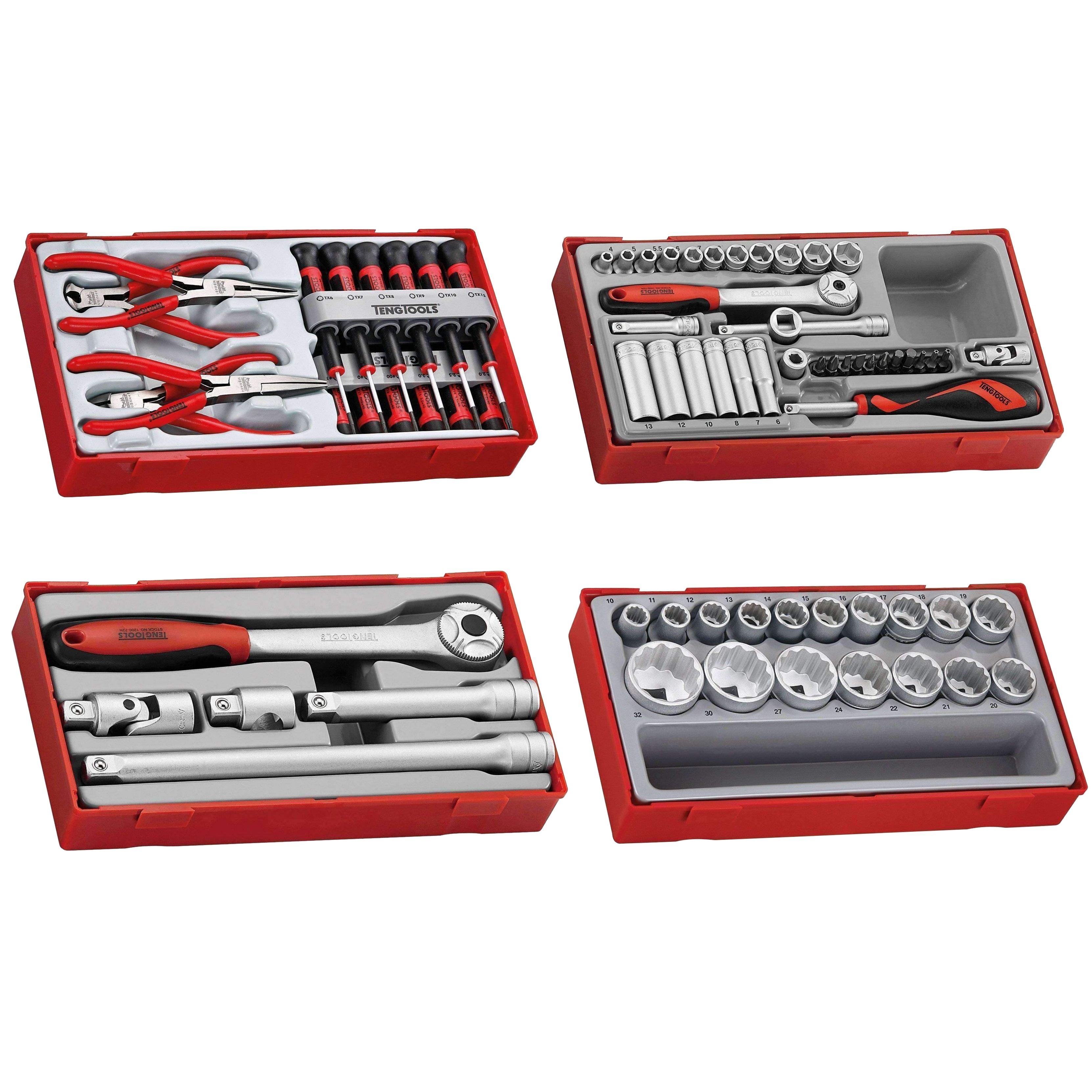 Teng Tools 288 Piece Complete Mixed General Hand Tool Kit (Mega Bundle 3) - TCW707EV-KIT4