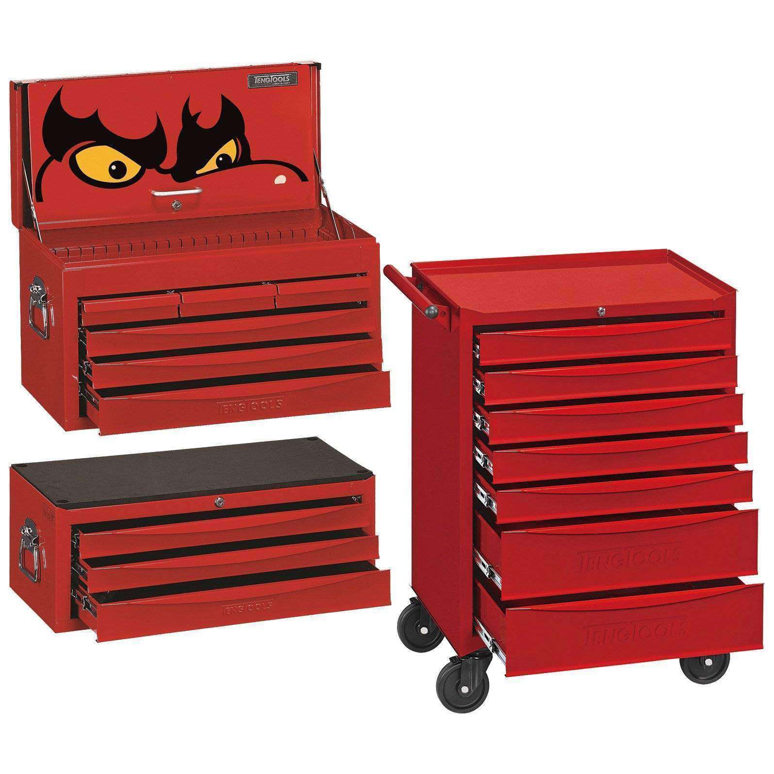 Teng Tools 7 Series 7 Drawer Roller Cabinet With 8 Series SV Middle And Top Boxes - TCW707EV
