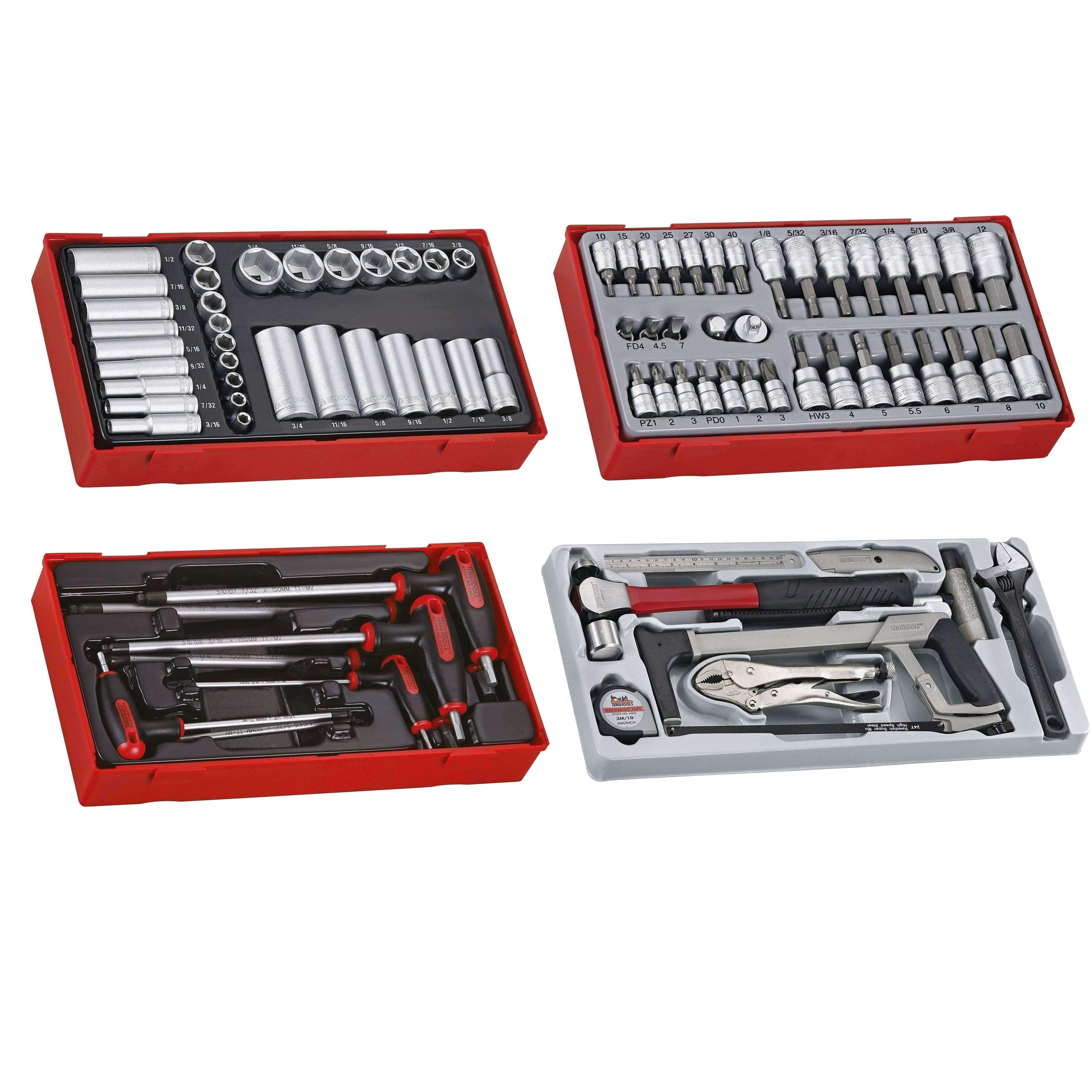 Teng Tools 231 Piece Complete Mixed General Hand Tool Kit (Mega Bundle 1) - TCW707EV-KIT2