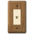 Contemporary Medium Oak Wood - 1 Phone Jack Wallplate